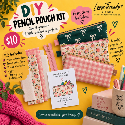 ✏️ Loose Threads DIY Pencil Pouch Kit