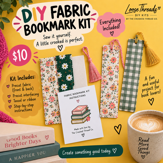 📚 Loose Threads DIY Fabric Bookmark Kit
