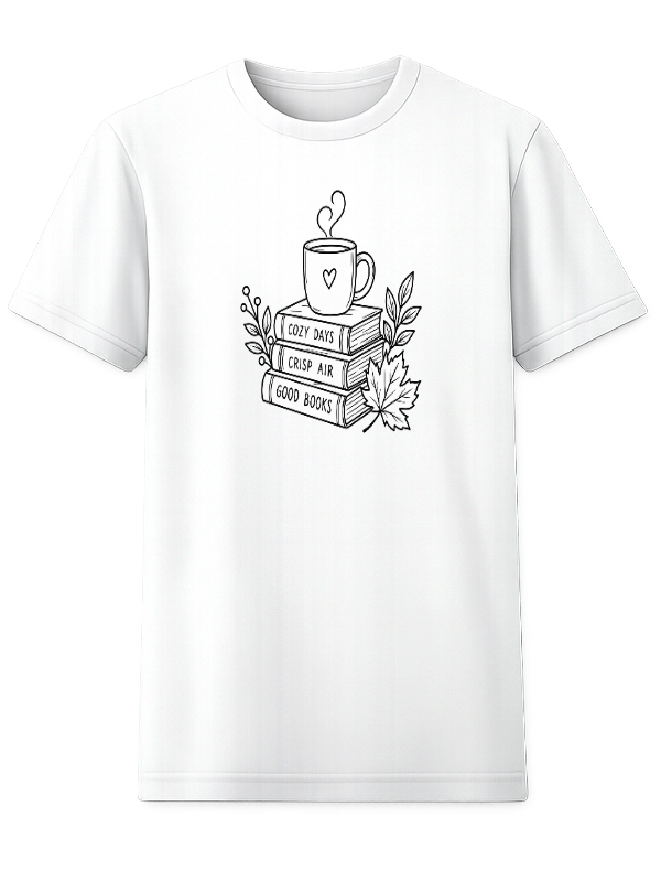 Cozy Books & Coffee Tee
