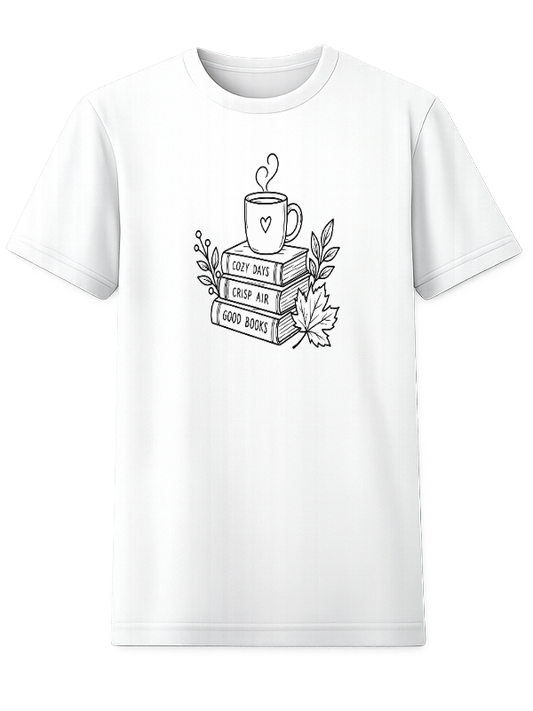 Cozy Books & Coffee Tee
