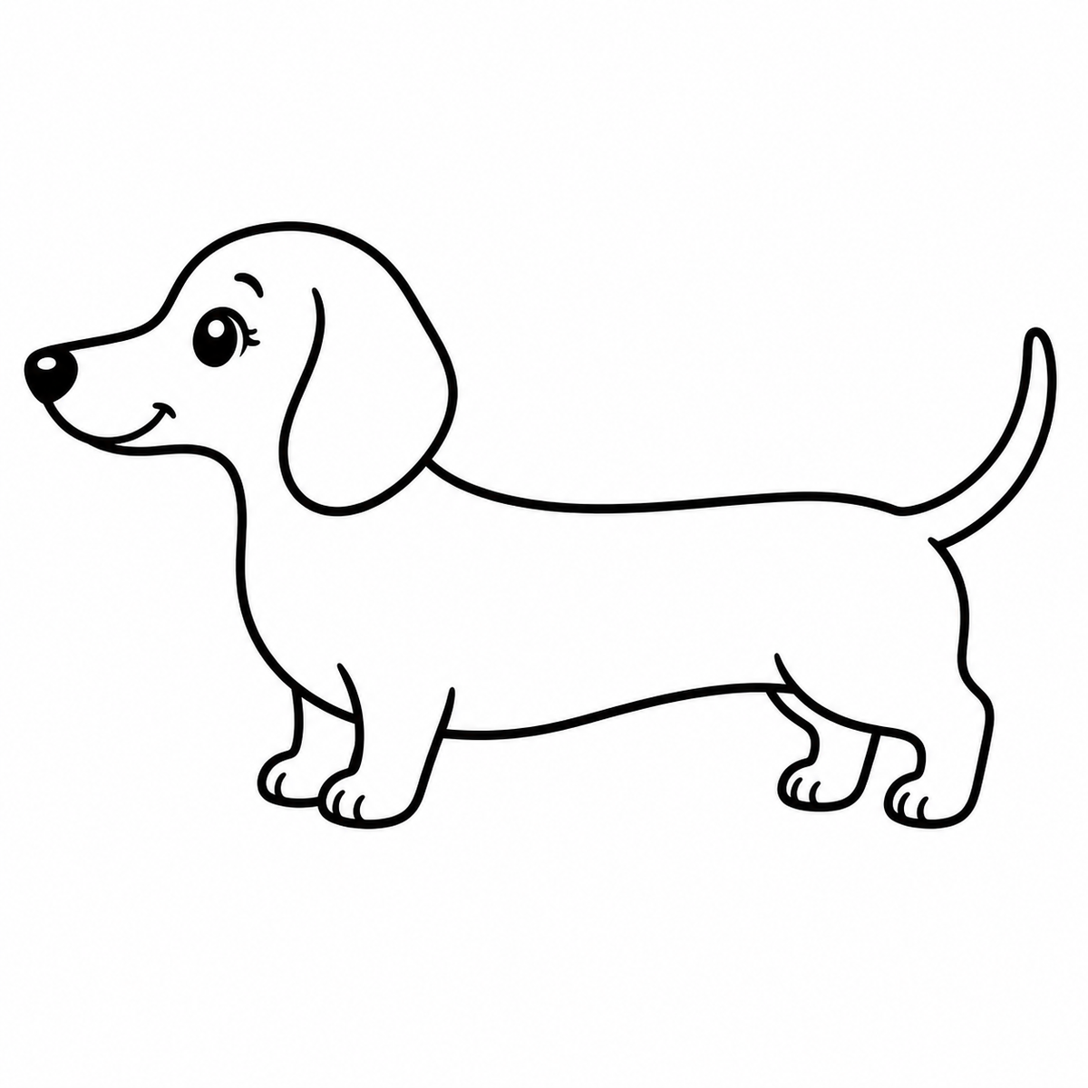 Dachshund Appliqué Machine Embroidery Design | PES DST JEF VP3 Digital File